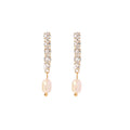 SC Hot Selling Delicate Stainless Steel Earrings Shiny Diamond Earrings Elegant Pearl Earrings for Women Teen Girls
