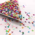 Wholesale 4mm Holographic 4-Point Star Sequin Craft 3D 2D Nail Art Hot Sale Diamond Slime Material Chunky PVC Glitter for Gift