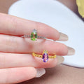 New Design 925 Sterling Silver Amethyst Vintage Engagement Party Women Rings for Girls with Name