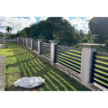 JHR Composite Garden Decorative Fence Panels Style Aluminum Modern Simple Metal Powder Coating Aluminum Profiles Customized Size