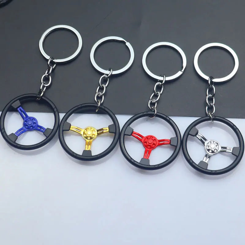 Wholesale Custom Logo Racing Steering Keychain Car Auto Race Car Steering Key Chain