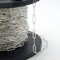 Hot Selling Fashion Chain Roll 3.5mm Width Paper Clip Link Chain Bulk Silver Chain 925 Silver Jewelry