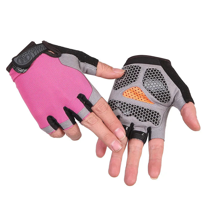 Wholesale Custom Logo Weightlifting Weight Lifting Exercise Training Workout Riding Cycling Half Finger Gym Gloves Men
