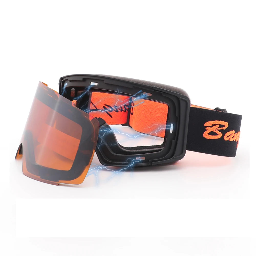 OEM Ski Goggles Glasses Adult Unisex Anti Fog UV 400 Sports Eyewear protection Magnetic Snowboard Goggles