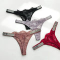 Victoria Secreted Transparent Rhinestone Girl Bikini Thong Funny Women Lace Panty Underwear Womens Thongs Thong Bikini Panties