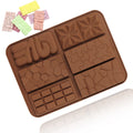 1069 Factory Free Sample 6 Cavity Different Waffle Blocks Silicon Chocolate Moulds Silicon Resin Mold Silicone Ice Cube Tray
