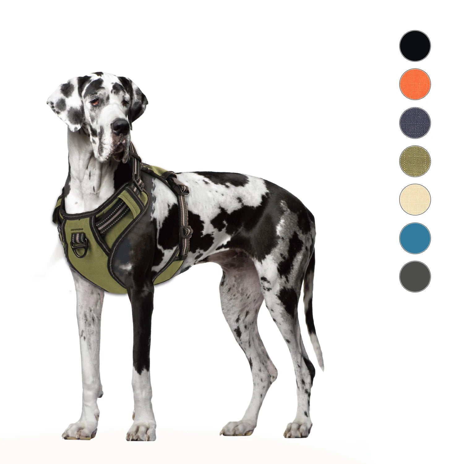 Custom Heavy Duty Large Pet Dog Harness Breathable No Pull Training Tactical Service Harness Nylon Polyester Fur for Dog Walking