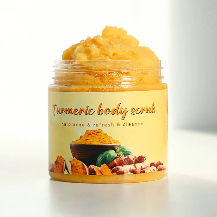 Manufacturer Wholesale Organic Sugar Himalayan Salt Brightening Vitamin C Exfoliating Body Turmeric Scrub MegaBDM