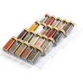 4-Tier Acrylic Spice Drawer Organizer Clear Seasoning Rack Tray with Expandable 9\" 18\" Insert Kitchen Jars (Jars Not Included)