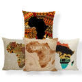 Amity Wholesale Eco-Friendly Invisible Zipper African Map Printed Polyester Square Cushion Covers Machine Washable Customizable