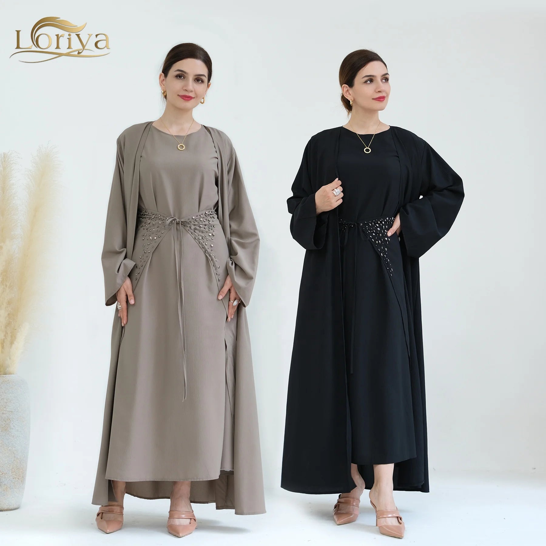 Loriya Latest 3 Piece Islamic Clothing  Abaya Women Muslim Dress Traditional Muslim Clothing