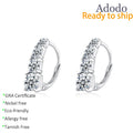 S925 Sterling Silver Jewellery U-shaped Earbuckle Simple Sweet Socialite Jewelry VVS Moissanite Hoop Earring for Girl Lady