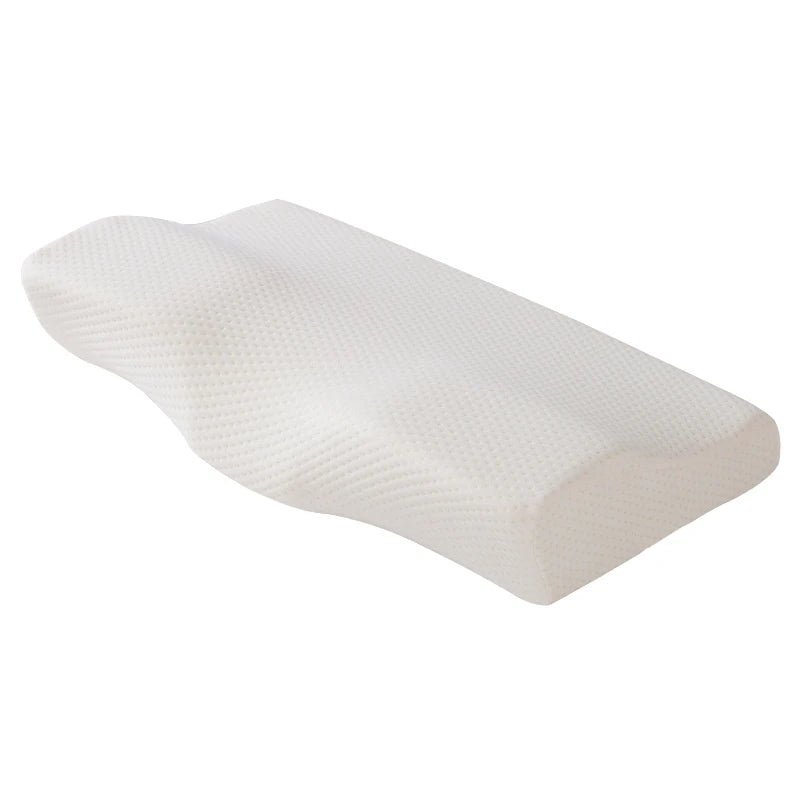 Luxury Ergonomic Memory Foam Neck Pillow with Marine Pattern Waterproof & Customizable Cover