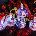Hot Sell Novelty Transparent Christmas Tree Decorations Plastic Light Christmas Balls Ornaments Hanging Plastic Ball
