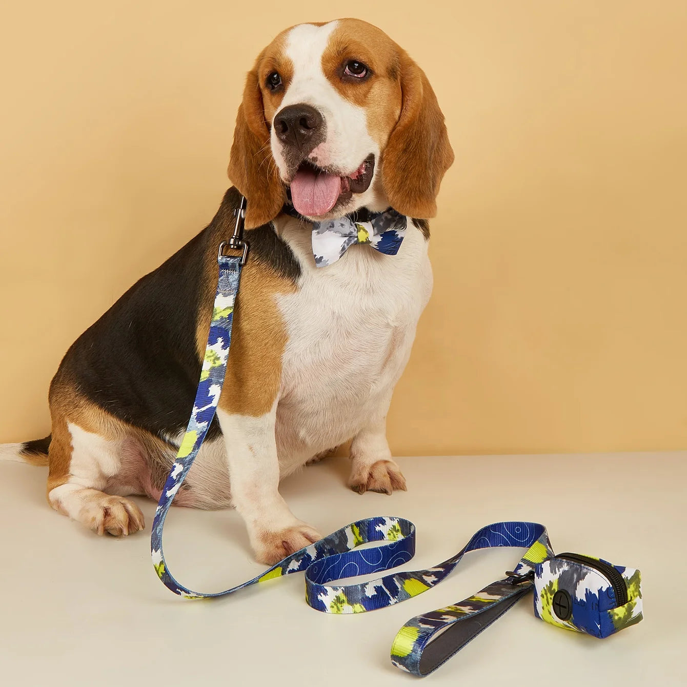 MIDEPET Custom Logo Nylon Polyester Dog Harness Collar Leash Set Sublimation Printed Personalized Design LED Lights Scarf Sport