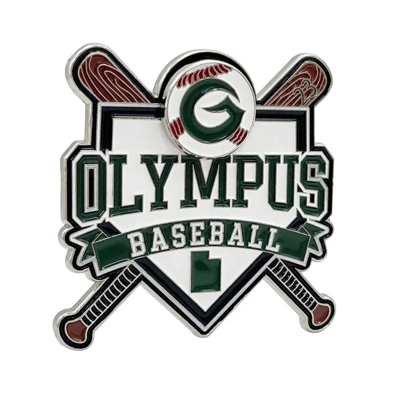 Custom Metal Design Logo World Series Enamel Sports Spinning Trading Baseball Lapel Pin Team Softball Games Hat Badge Emblem