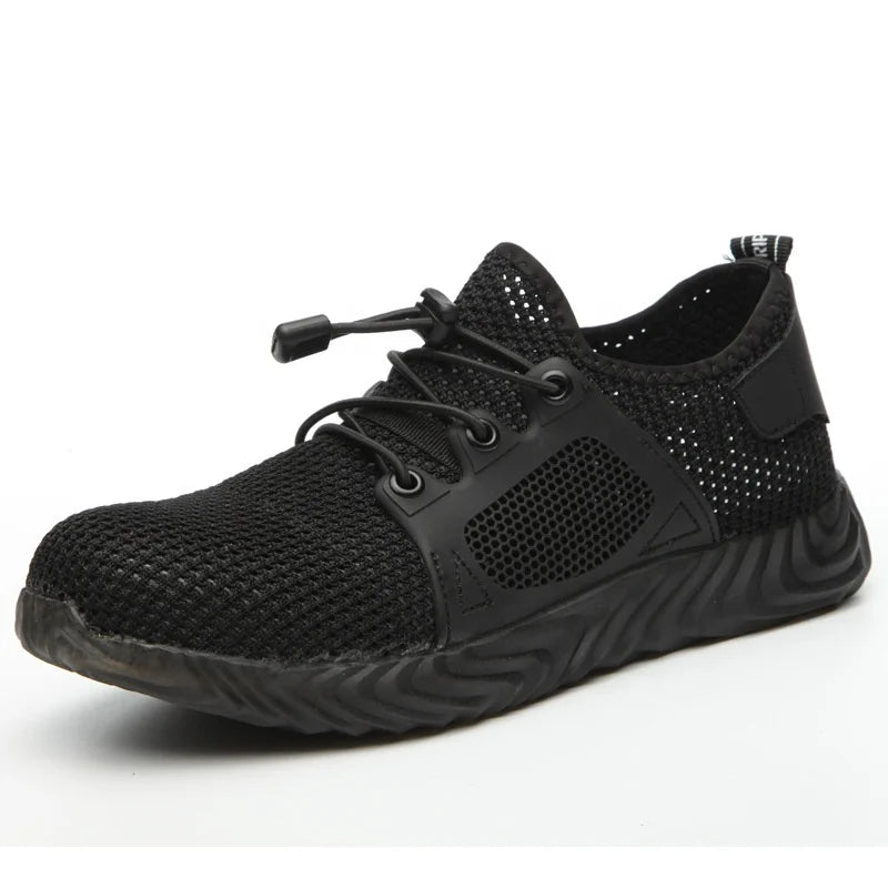 Breathable Anti  slip  Anti Smash Anti Puncture Men Safety Shoes Lightweight PVC