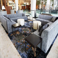 Floral Design Shaped Wool Silk Blended Custom Luxury Hotel Public Area Corridor Lobby Carpet