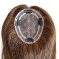 Handmade Mono Lace Base 100% Natural Real Human Hair Women Hair Pieces Topper With Affordable Price Clip in
