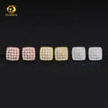 Wholesale Factory Price 925 Sterling Silver White Gold Iced Out Diamond Hip Hop Moissanite Earrings