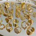 Wholesale Price Gold Plate Jewelry Open Adjustable Size Fashion Jewelry Gold Plated Rings for Women or Men