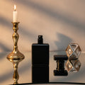 Empty 50ml High Quality Wholesale Matte Black OEM ODM Rectangle Refillable Glass Perfume Bottle With Pump Mist Sprayer