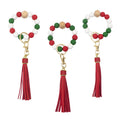 Christmas Silicone Focal Beads Bracelet Tassel Keychain Gift & Wedding Unisex Jewelry Making DIY Craft Ornament Supplies