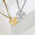 New Mens Fashion Stainless Steel Necklace Fitness Gym Dumbbell Weight Plate Barbell Chain Pendant Necklace for Men