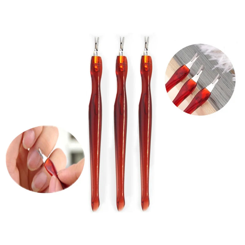 Nail Trimmer Wholesale Price Private Label Red Color Titanium Manicure Remover Cutter Cuticle Pusher