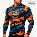 OEM Sublimation Printing Men Long Sleeve Compression Shirt Custom Logo Muscle Slim Fit Quick Dry Sports Gym T-Shirt Active Tops