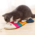 Flat Fish-shaped Color Wear-resistant Sisal Cat Scratch Board Cat Scratching Board Interactive Sisbal Cat Fish Toy
