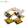 WYP Custom Luxury Metal Stand Display for Jewelry Suede Leather Watch Bracelet Display Stand