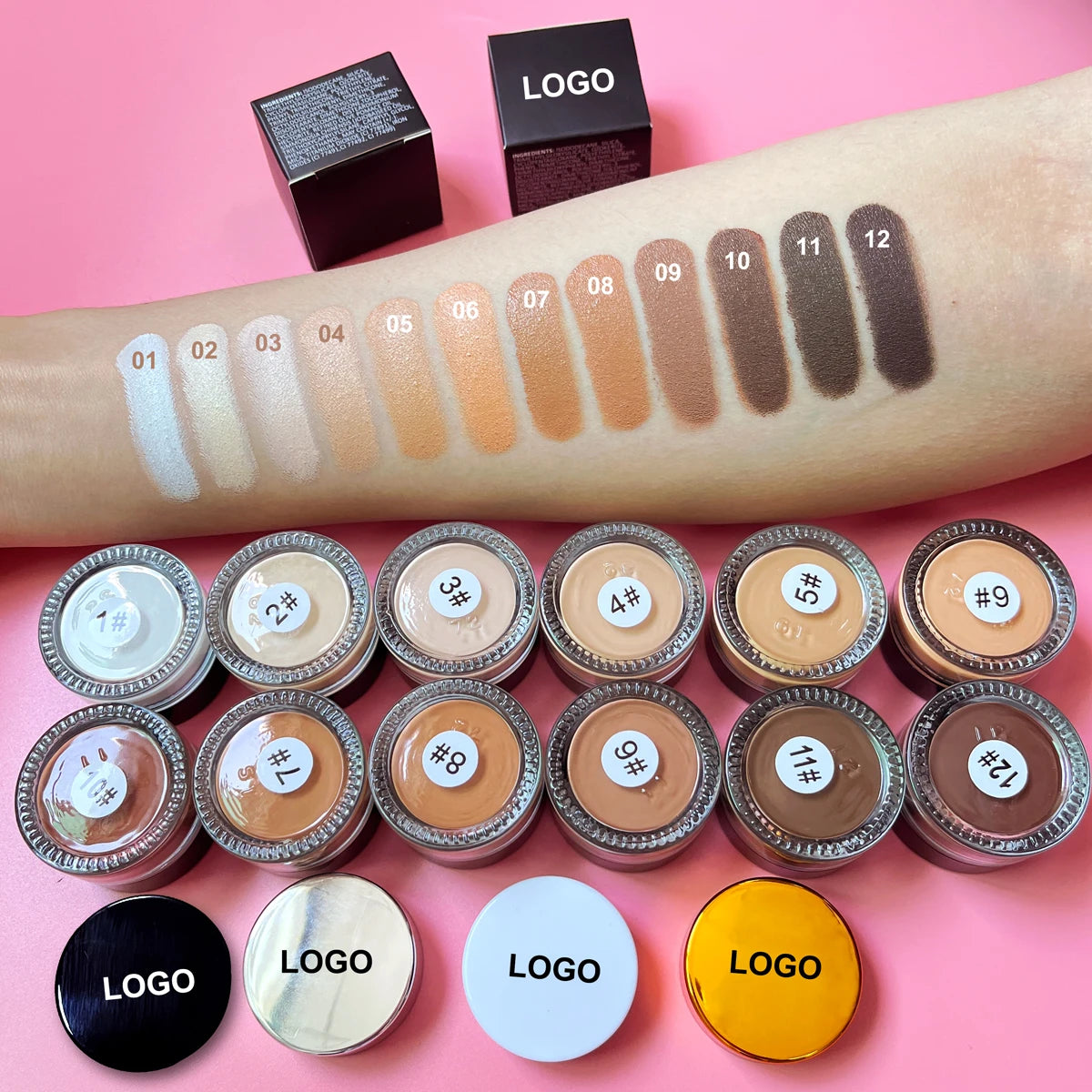 Private Label Best Selling Makeup Cosmetic Waterproof Full Coverage Single Vegan Concealer