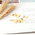 Fashion Jewelry Round Semicircle Exaggerated Hot Selling 18K Gold Plated Stainless Steel Pendant Dangle Drop Earrings for Women