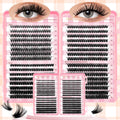 Abonnie D Curl Private Label Cluster Lash Wholesale Diy Eyelash Extension Kit Custom Logo Segment Fluffy Mink Lash Clusters Book