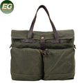 Ga91 Custom Computer Briefcase Men Waxed Canvas Shoulder Business Laptop Bags Luxury Customized Crossbody Men's Messenger Bag