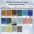 2MM Japan Original Miyuki Round Rocailles Silver-Lined Rainbow 11/0 Seed Beads for Jewelry Making Crystal Beads Charm Bracelet