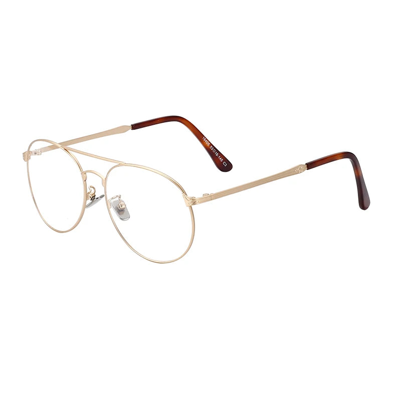 Latest Design Custom Vasos De Metal Blue Light Blocking for Men Classic Metal Eyeglass Frames