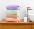 Custom Logo Printed Microfiber Bath & Hair Drying Towels Strong Absorption Cleaning Towels Woven for Adults
