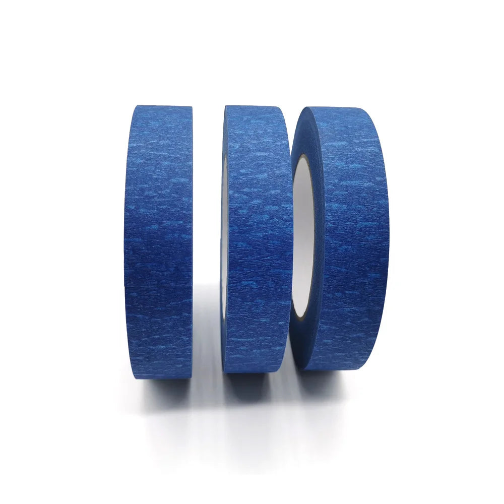 China Professional Factory's Hot Selling Single Sided Blue Masking Tape Waterproof Pressure Sensitive Rubber Adhesive
