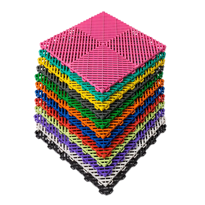 Top Qualified PP Floor Tiles Plastic Flooring Mats Customized Garage Floor Tiles PVC Flexible Garage Manufacturer in China
