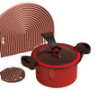 Micro Piezoelectric Die Casting Kitchen Cookware Set Iron Granite Pan for Stewing Frying and Soup Pots Durable Metal Material