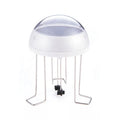 Mini Water Wiggler Agitator for Bird Bath with Clear Transparent Cover White Solar Powered  Wiggler Agitator with Battery Backup