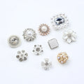 JFFB034 Metal Button Resin Brushed Thick Flower Combination Buckle for Ladies Woolen Coat Windbreaker Alloy Design Buttons