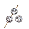 AA016526 8x8x4mm Antique Silver Plated Zinc Alloy Whirlpool Beads Thread Beads Small Hole Spacers Beads Pendants