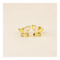 Cute Gorgeous butterfly Huggie Earring Small Stud for Women Gold Plated Earrings 18k Gold Plated New Fine Earings