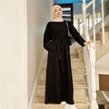 Loriya Special Sales Islamic Clothing Winter Modest Abaya Women Muslim Dresses Turkey Dubai Closed Black Abaya