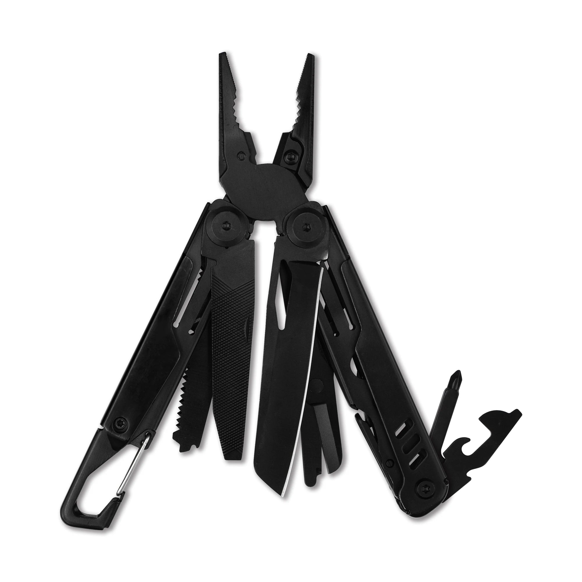 GHK 14-in-1 Stainless Steel Outdoor Portable Multitool Pliers with Carabiner Easy Carry DIY Grade OEM Customizable