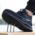 GUYISA Men Women Steel Toe Work Shoes Indestructible Safety Shoes Winter Industrial Construction Slip Resistant Shoe