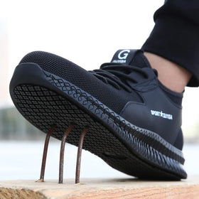 GUYISA Men Women Steel Toe Work Shoes Indestructible Safety Shoes Winter Industrial Construction Slip Resistant Shoe